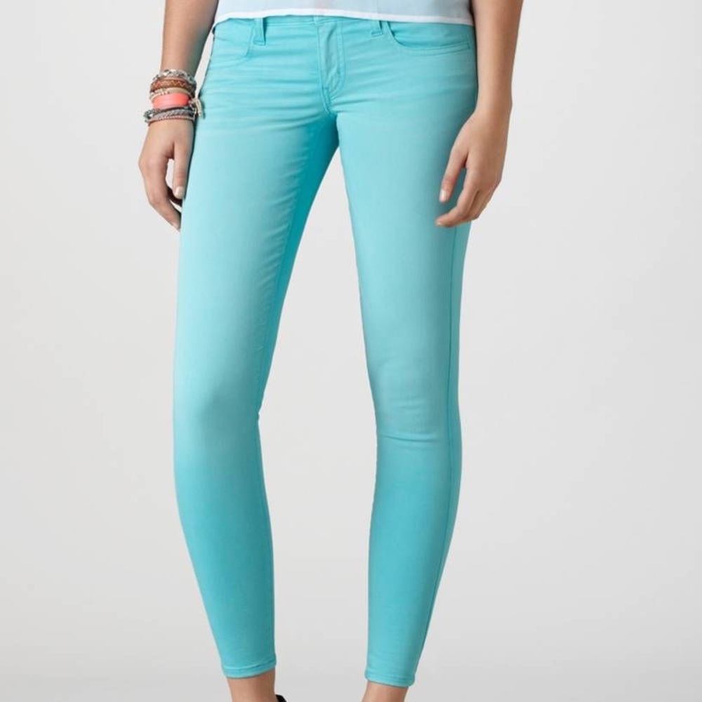 American Eagle Turquoise Jeggings